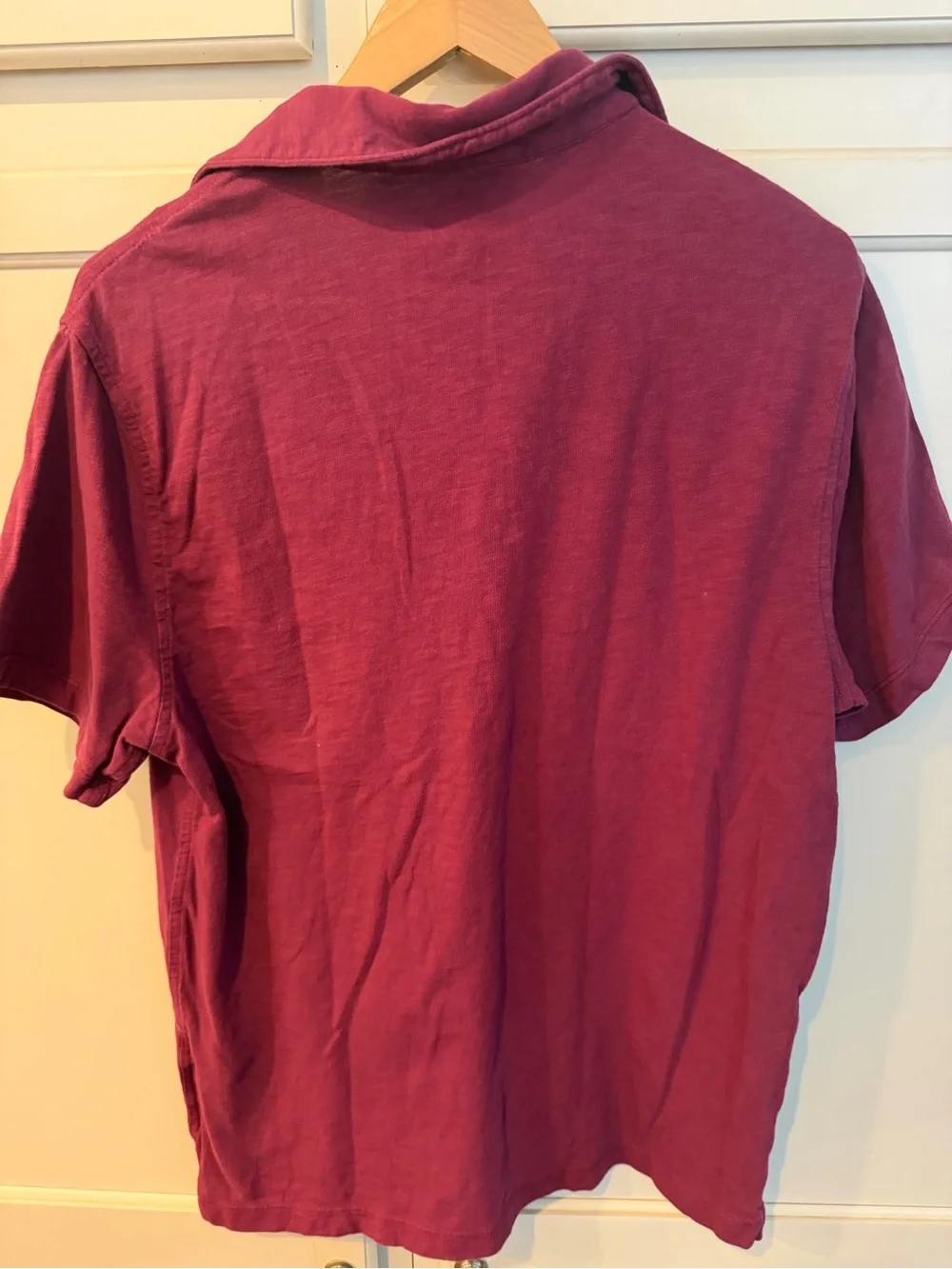 J. Crew Men’s Wine Short-Sleeve Pocket Polo